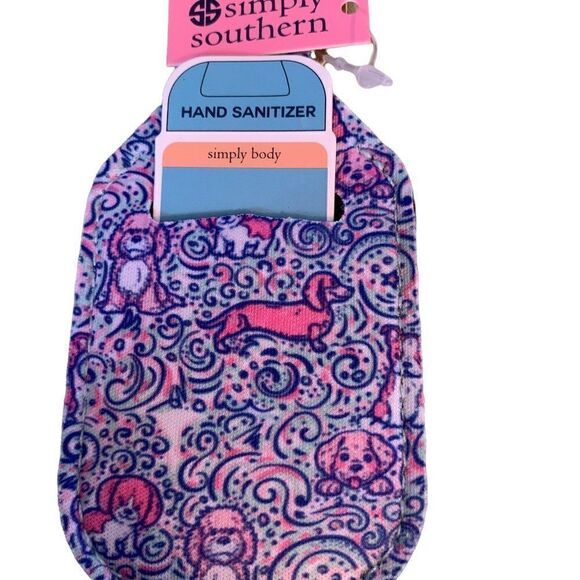 NWT Simply Southern "Puppy" Design Neonprene Key Fob/Hand Sanitizer Holder - Picture 3 of 3